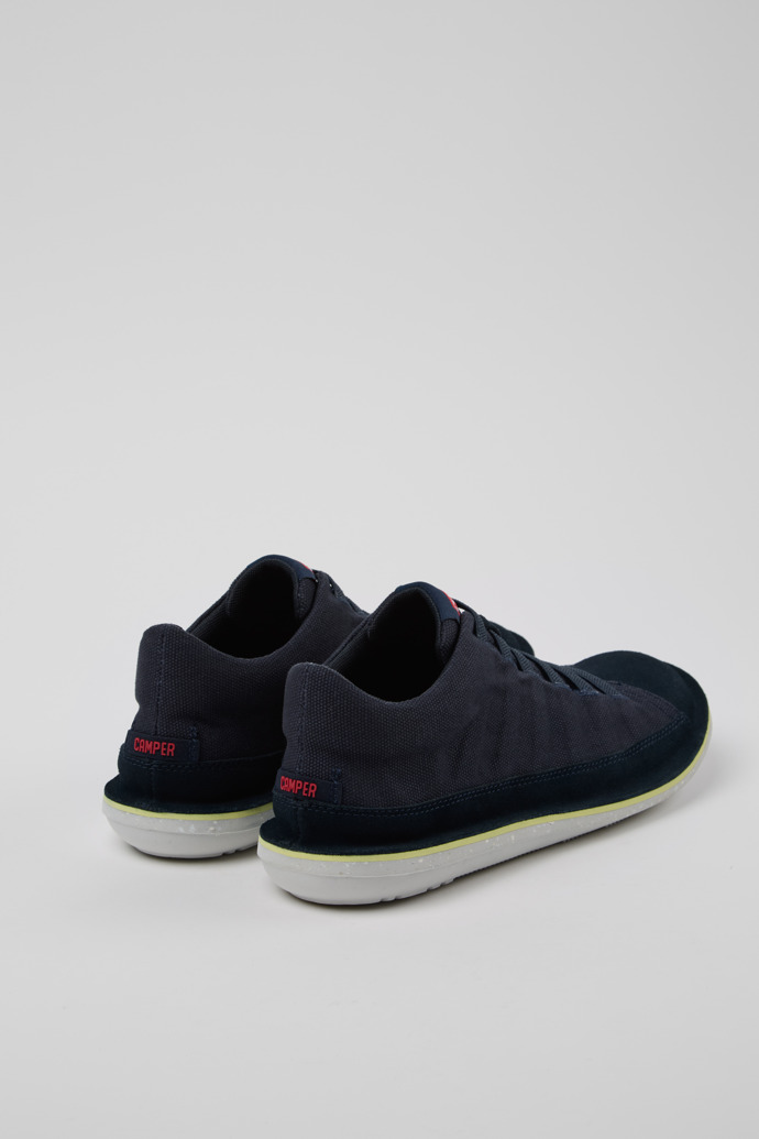 Camper Beetle - Botines azules de hombre de algodón reciclado y piel nobuk.