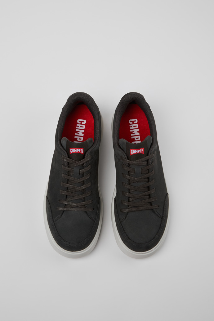 Camper Runner K21 - Zapatillas de piel nobuk gris para hombre.