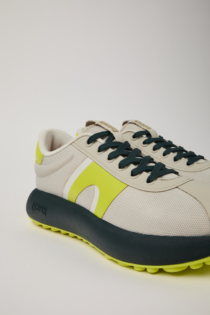 Camper Pelotas Athens - Zapatillas de tela para mujer en gris y amarillo