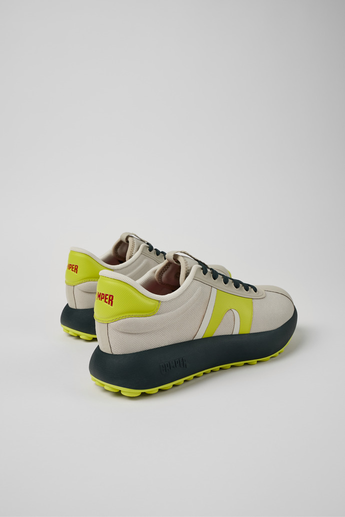 Camper Pelotas Athens - Zapatillas de tela para mujer en gris y amarillo