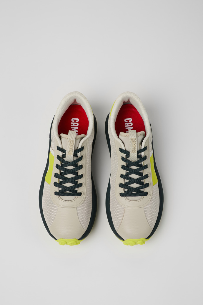 Camper Pelotas Athens - Zapatillas de tela para mujer en gris y amarillo