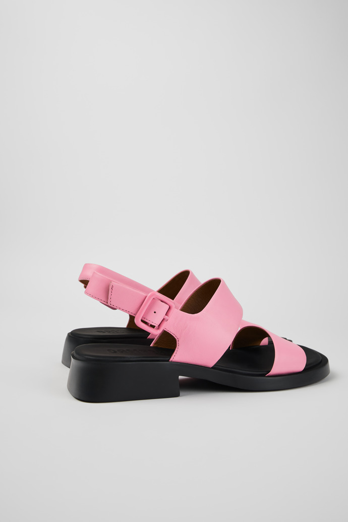Camper Dana - Sandalias rosas de piel con doble tira