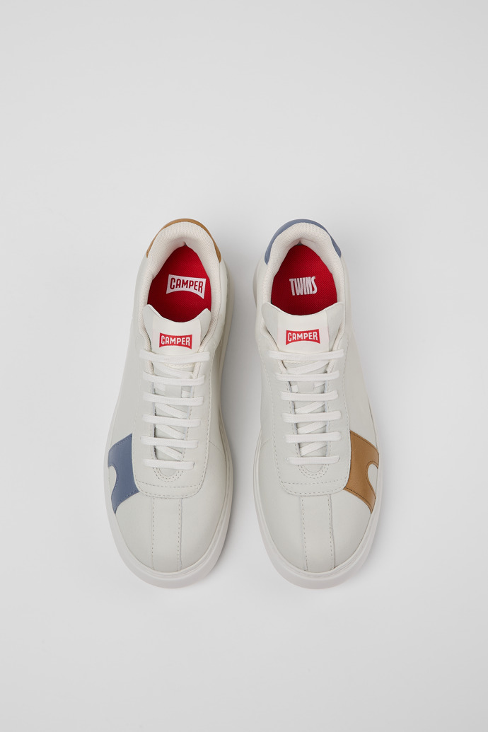 Camper Twins - Zapatillas blancas de piel para mujer