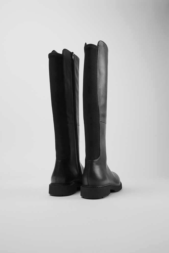 Camper Neuman - Botas altas negras de piel para mujer, confeccionadas en piel y textil.