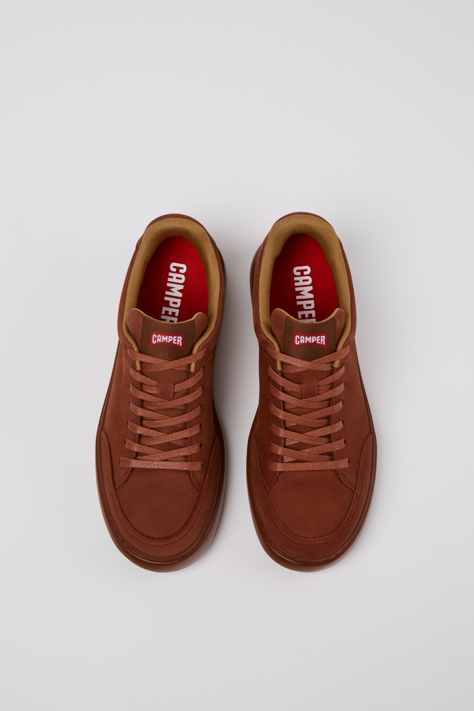 Camper Runner K21 - Zapatillas rojas de piel nobuk para mujer