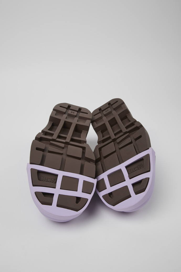 Camper Junction - Mocasín de piel nobuk marrón para mujer