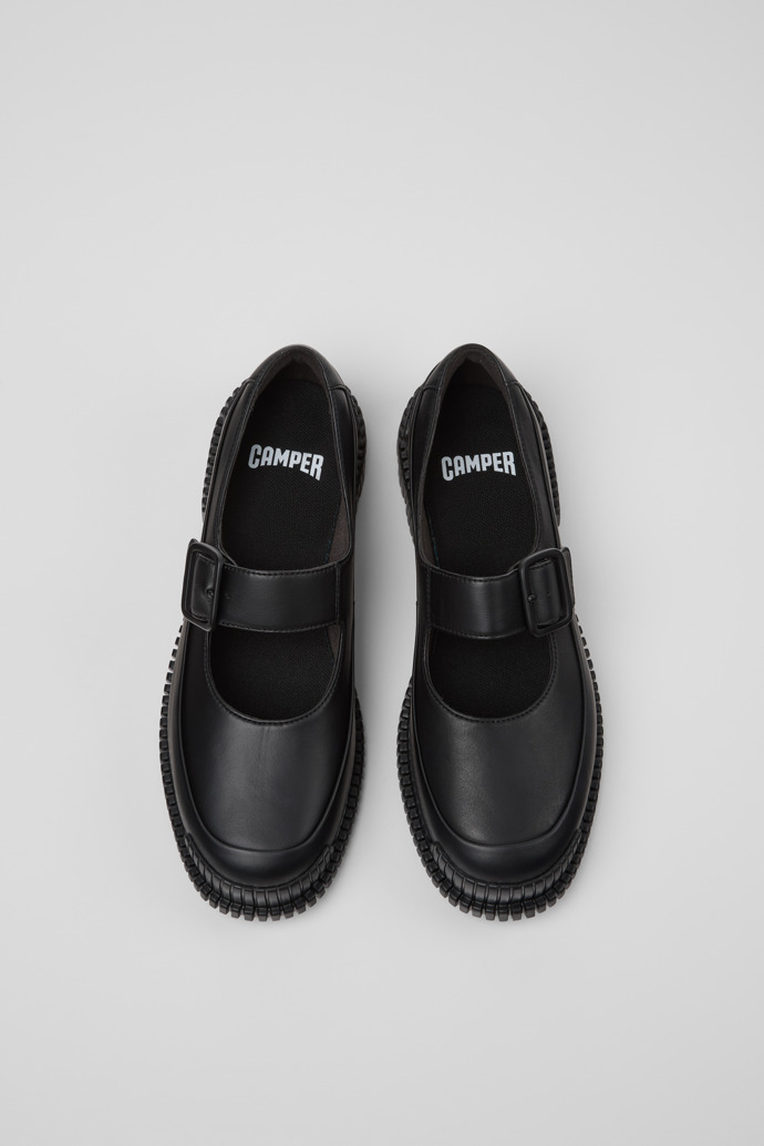 Camper Pix - Zapatos negros de piel para mujer.