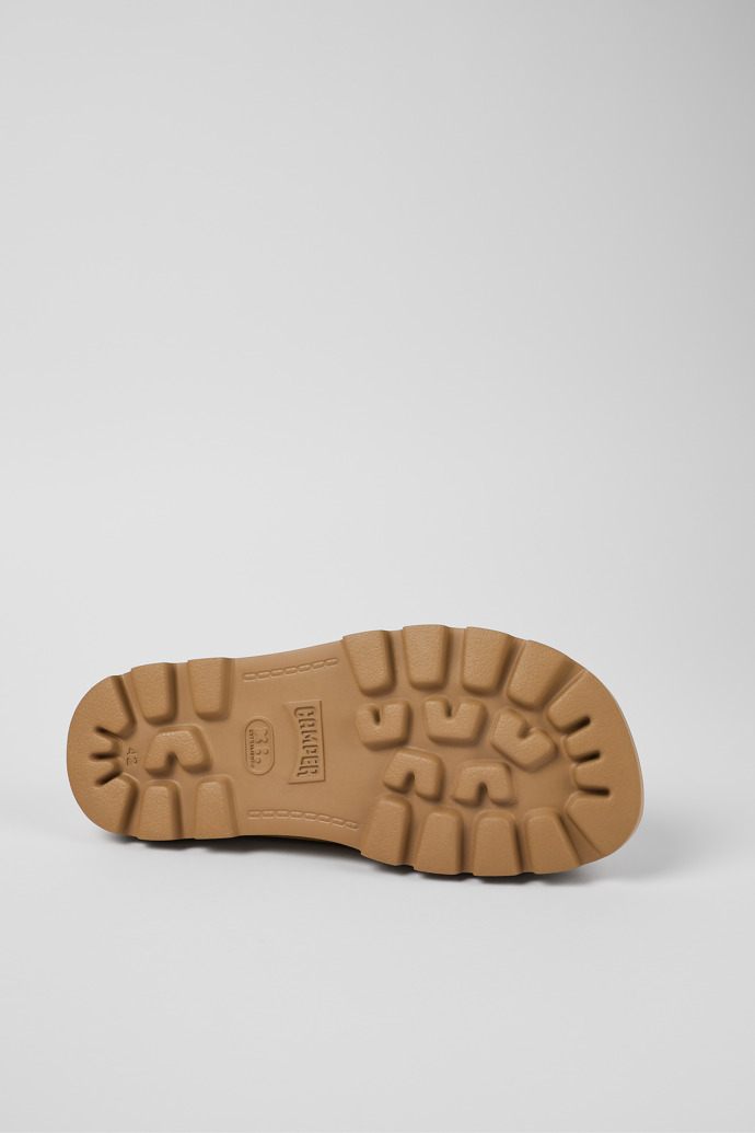 Camper Brutus Sandal - Sandalias beige de piel nobuk para hombre con tiras cruzadas.