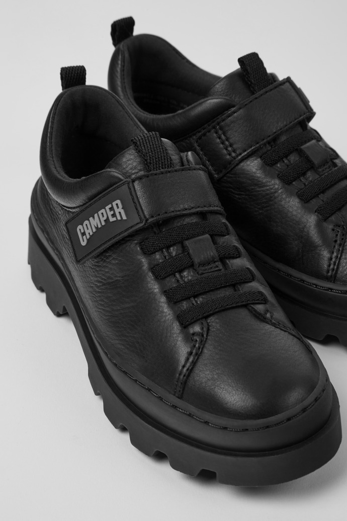 Camper Brutus - Zapatilla infantil de piel negra