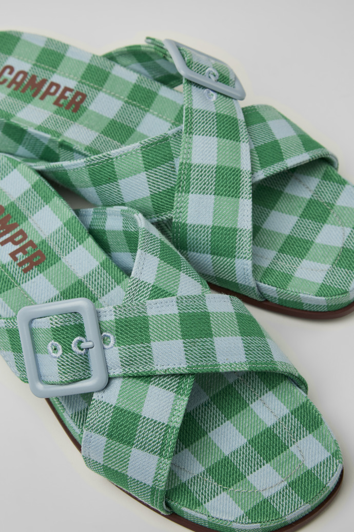 Camper Atonik - Sandalia de mujer en azul y verde