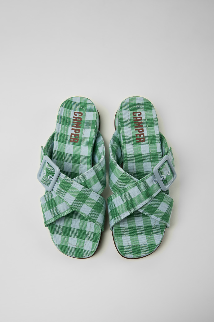 Camper Atonik - Sandalia de mujer en azul y verde