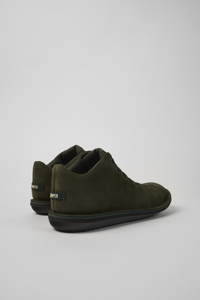 Camper Beetle - Zapatillas de piel nobuk verde