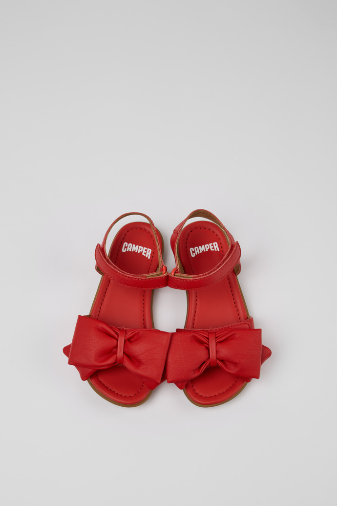 Camper Right - Sandalias rojas de piel para niño