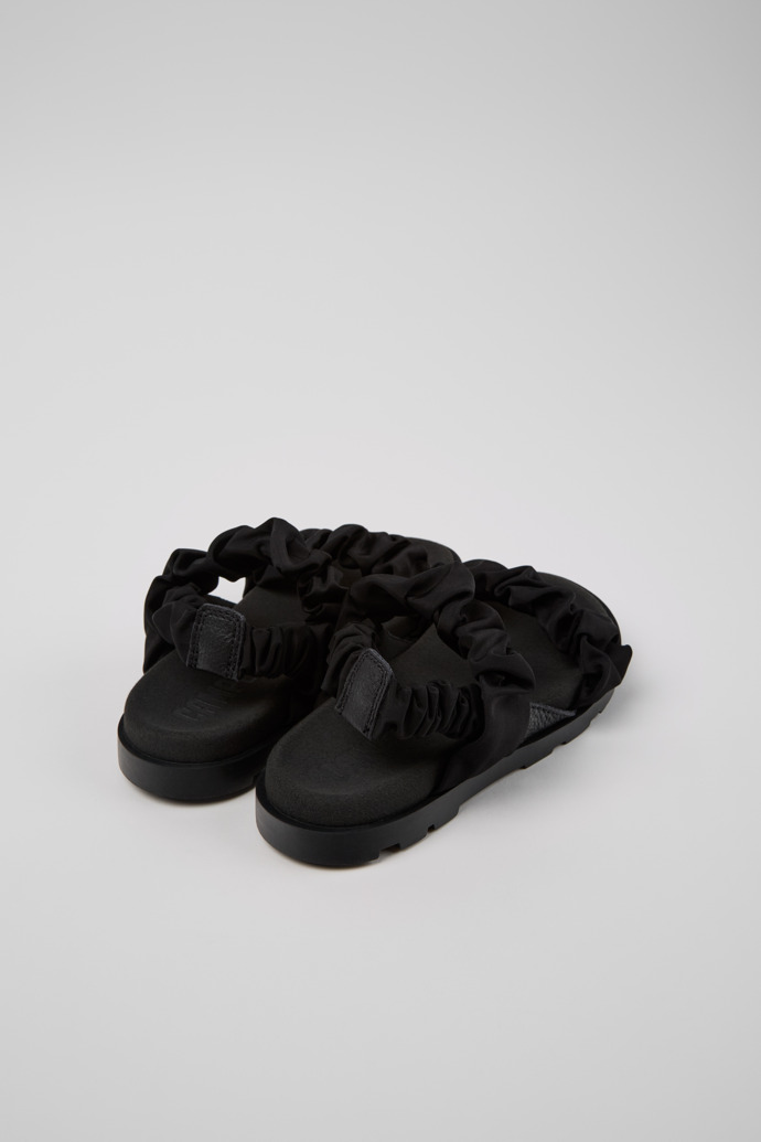 Camper Brutus Sandal - Sandalias negras para niños de piel y PET reciclado.