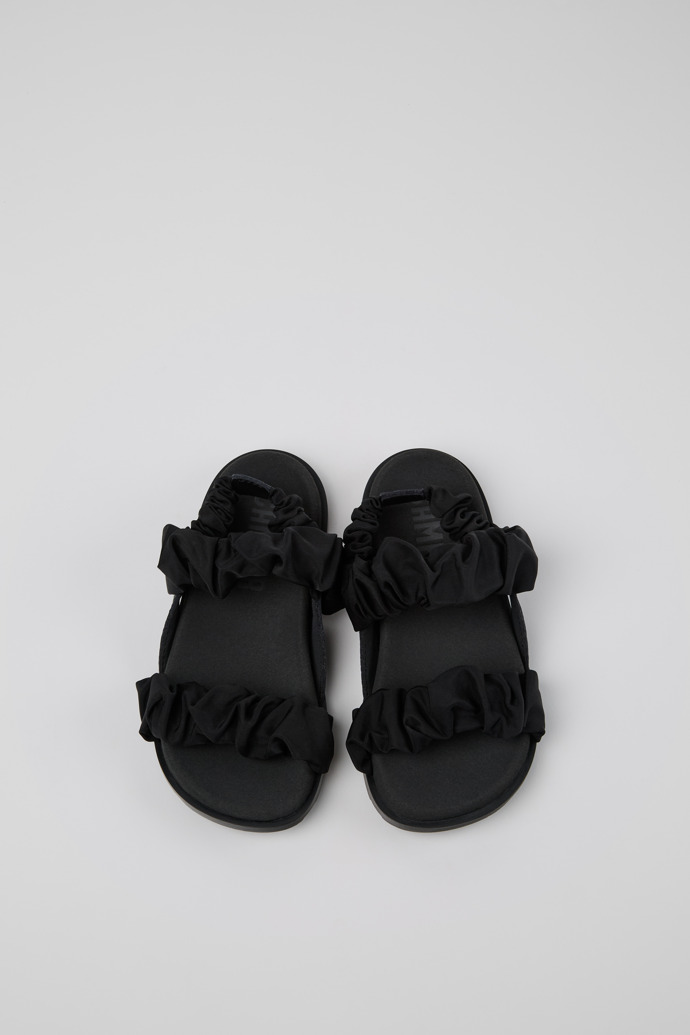 Camper Brutus Sandal - Sandalias negras para niños de piel y PET reciclado.