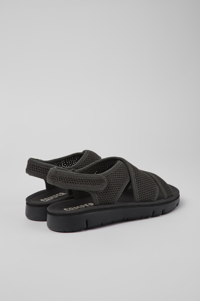 Camper Oruga - Sandalias de tela gris oscuro para mujer