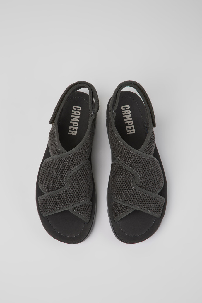 Camper Oruga - Sandalias de tela gris oscuro para mujer